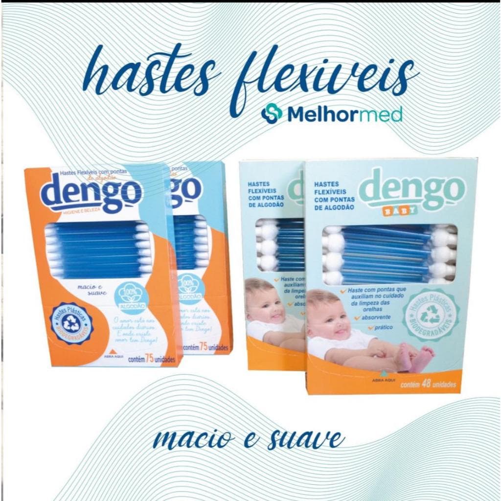 Kit Hastes Flexíveis Cotonetes Baby - Cotonete c/288 e 576 Unidades