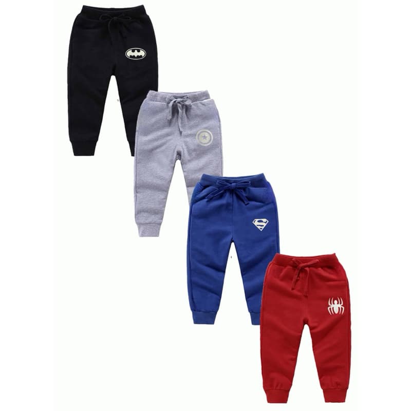 CONJUNTO 4 Calças infantil Moletom Menino Super Herois Personagens