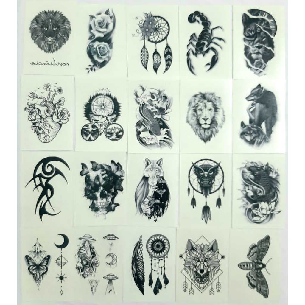 25 tatuagens tribal masculina feminina temporária adulto