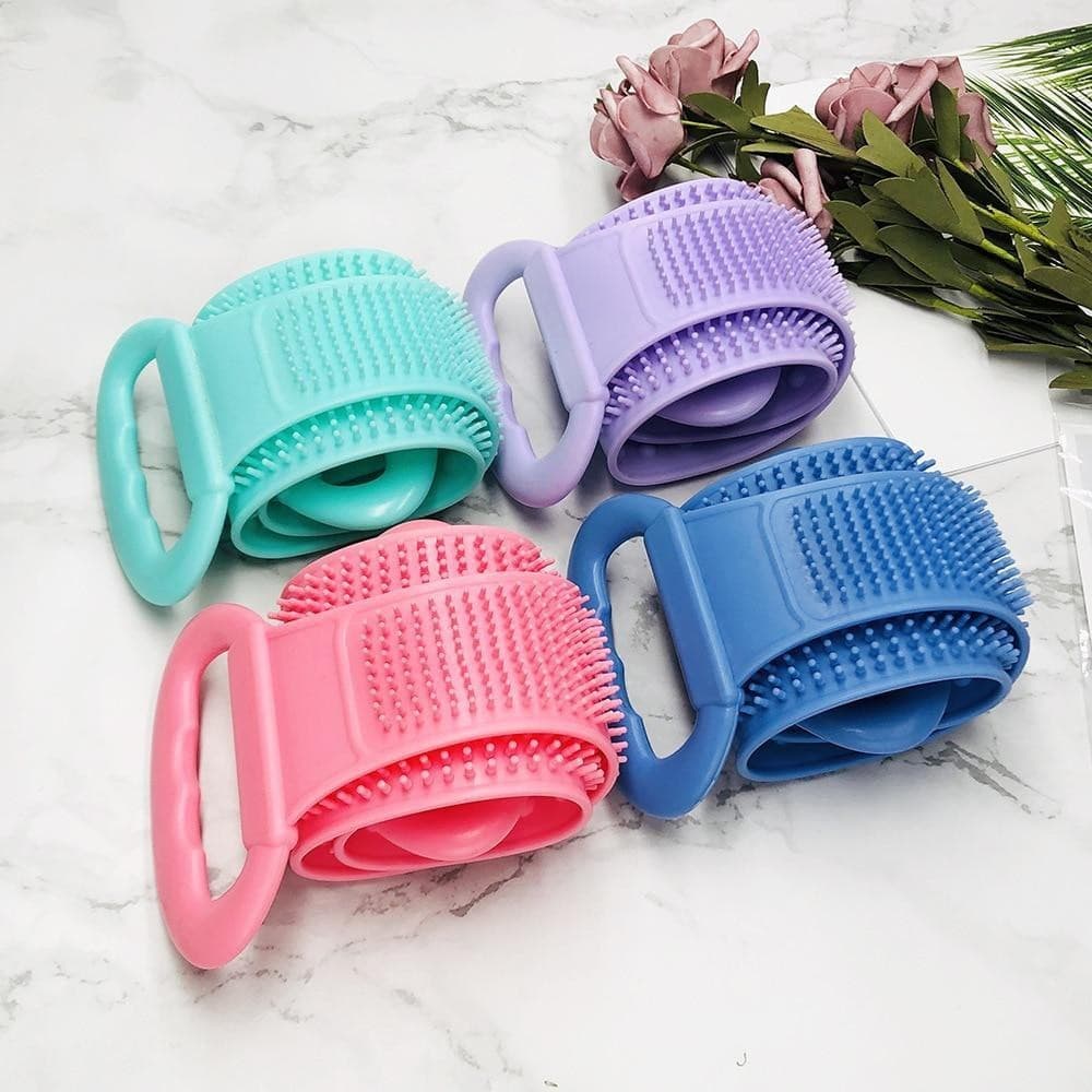 Esponja Silicone, Escova De Banho Para Lavar As Costas Bucha Esfoliação Corpo Todo