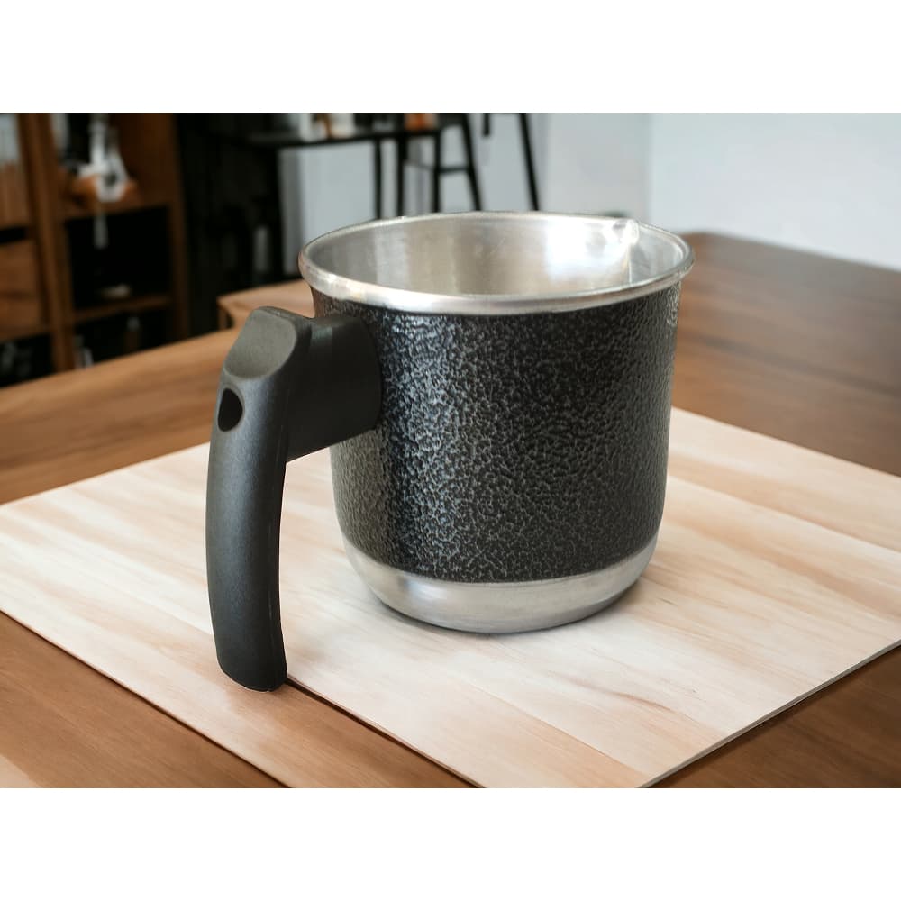 Leiteira Alumínio Craquelado Jarra 750 ml para Leite e Café - Ideal para sua Cozinha