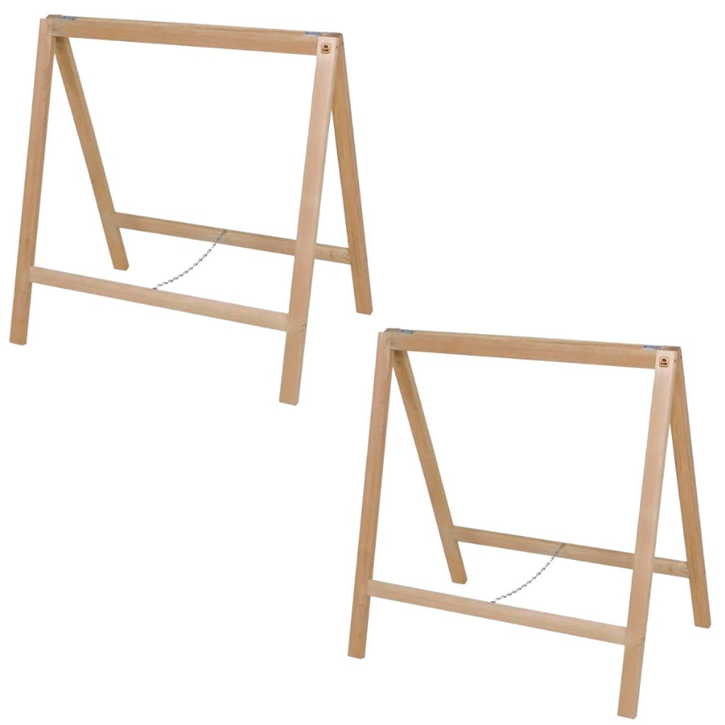 Conjunto 2 Cavaletes em Madeira até 140kg 75x80cm Portátil Belfix