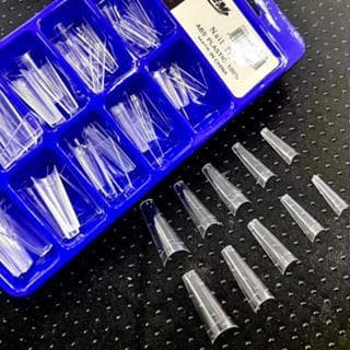 Kit 100 Tips leitosa/transparente Unhas em Gel Alongamento Acrigel