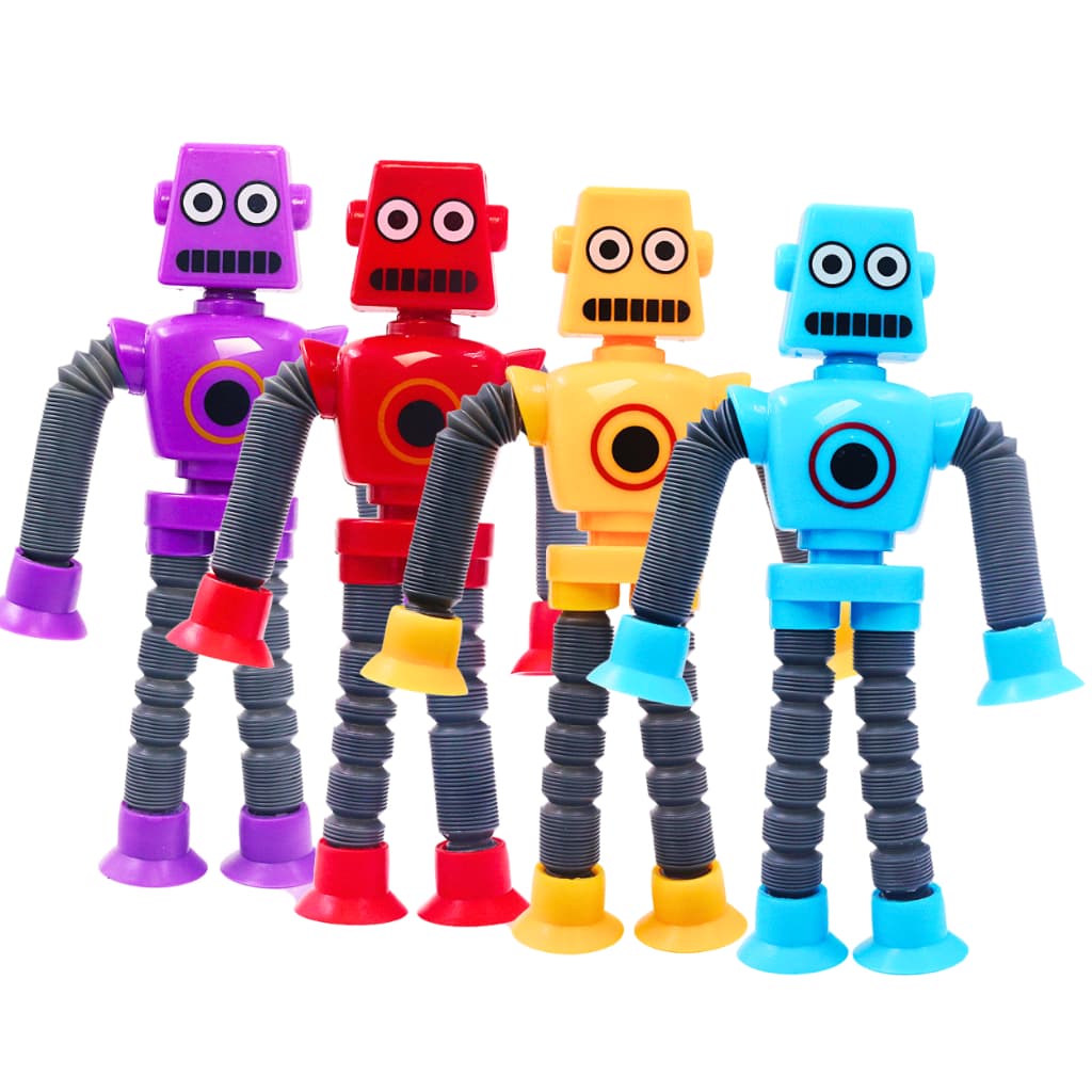 Robô estica e gruda Cartoon pop it Tubo Telescópico Fofo Design Criativo Brinquedo infantil para crianças lembrancinha