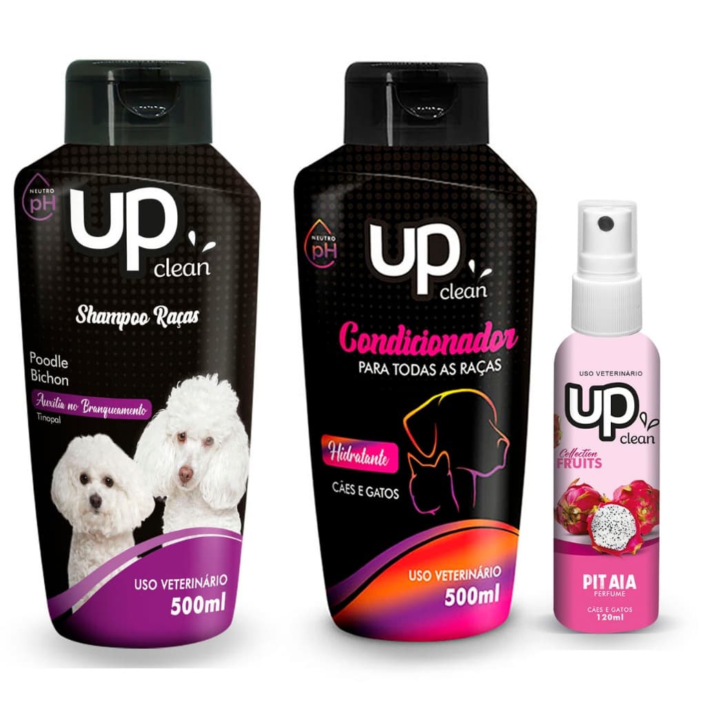 Kit banho Shampoo Para Cachorro pet Shampoo cães Poodle  500ml + Condicionador universal 500ml