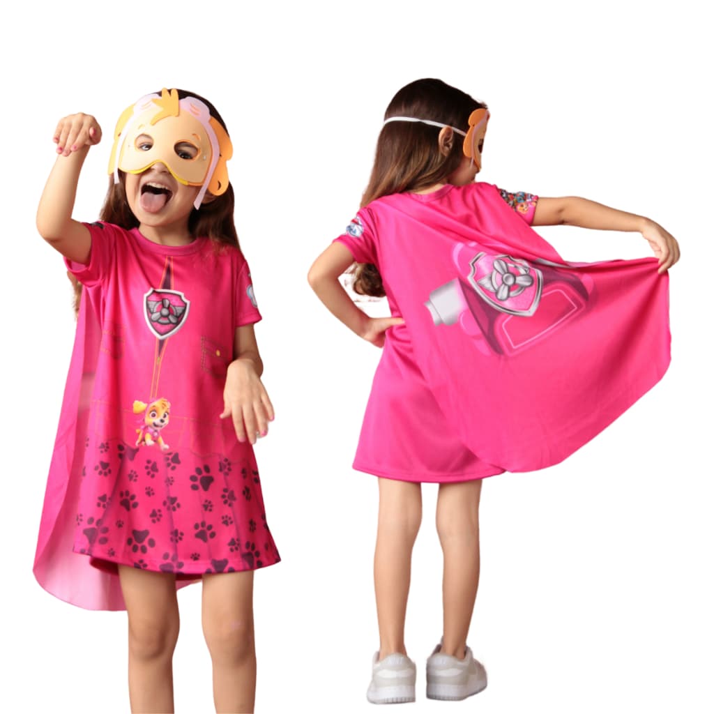roupa festa fantasia Infantil pratulha canina Skye