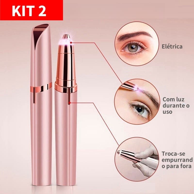 Caneta Depiladora Aparadora De Sobrancelhas Elétrico Recarregável e Portátil Para Nariz, Buçu
