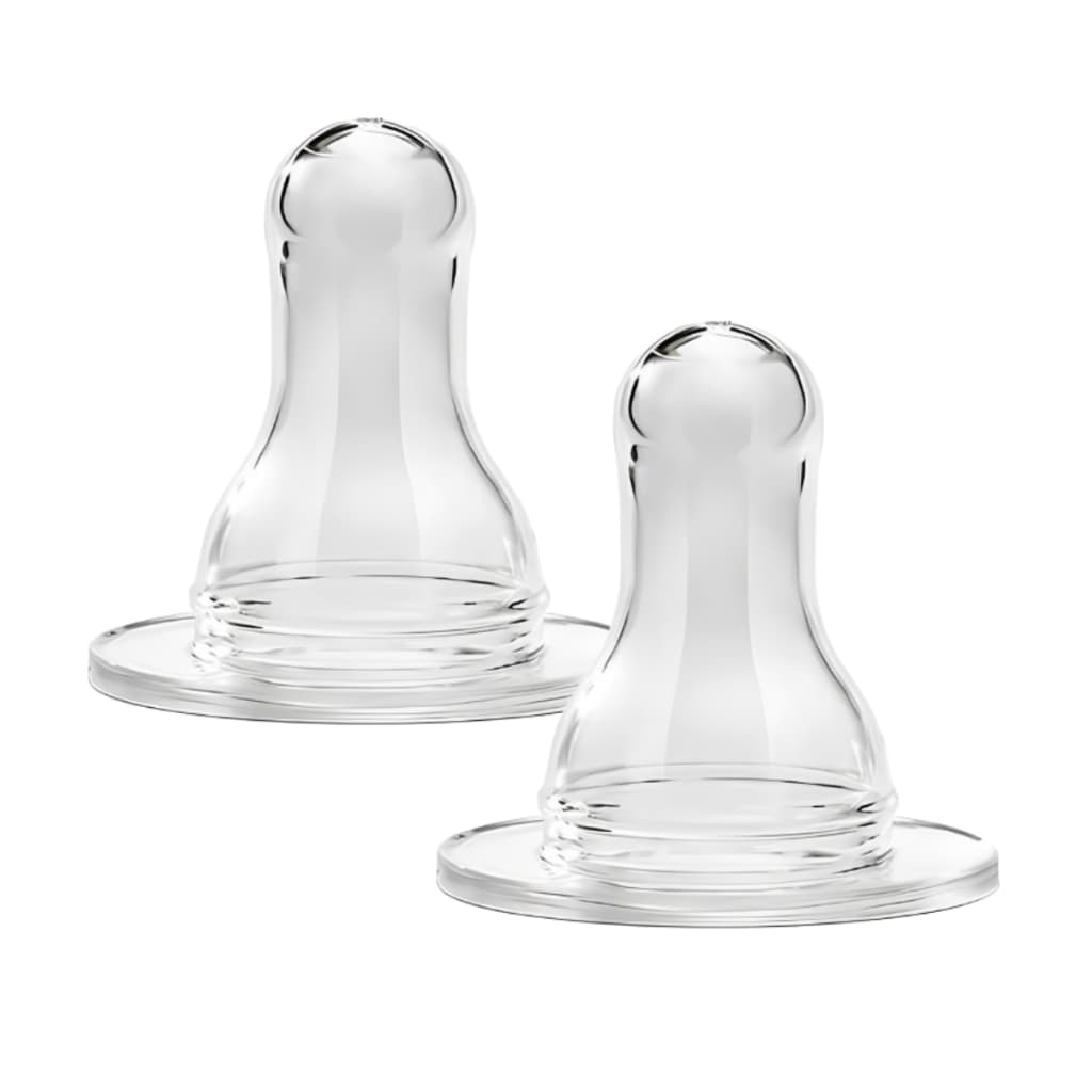 Kit 2 Bicos de Mamadeira Lillo Natuform Silicone Redondo Tamanho Universal Macio e Flexível