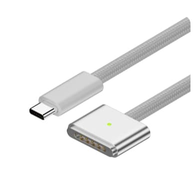 USB Tipo C para Magsafe 3 Cabo Magnético de Carregamento Rápido LED, PD, 140W, Macbook Pro, Air 16, 14, M2