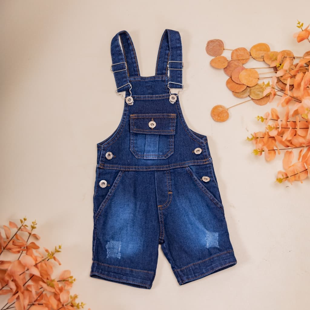 Macacão Jardineira Jeans e Brim Masculina Infantil Menino 1 a 8 anos.