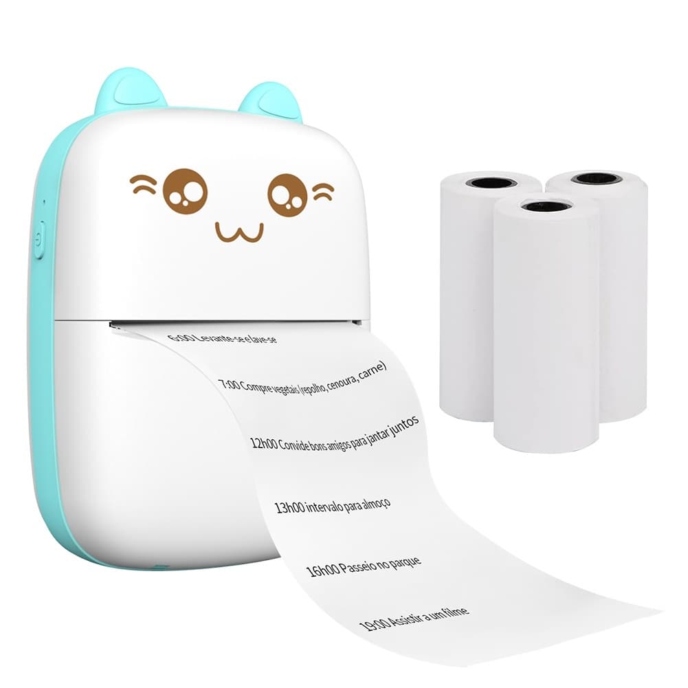 Mini Impressora Térmica Portátil De Bolso Impressão Sem Fio Fotos Notas Bluetooth Para Android Ios