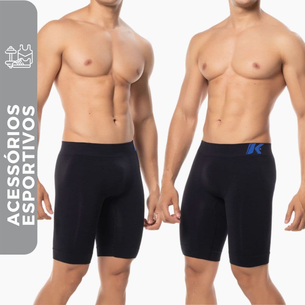 Kit 2 Bermuda Térmica Masculina Keeper Anti Assadura Sem Costura Short Térmico Masculino