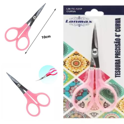 Tesoura Lanmax Ponta Curva precisão 4 polegadas LM-TC-121P-Curva