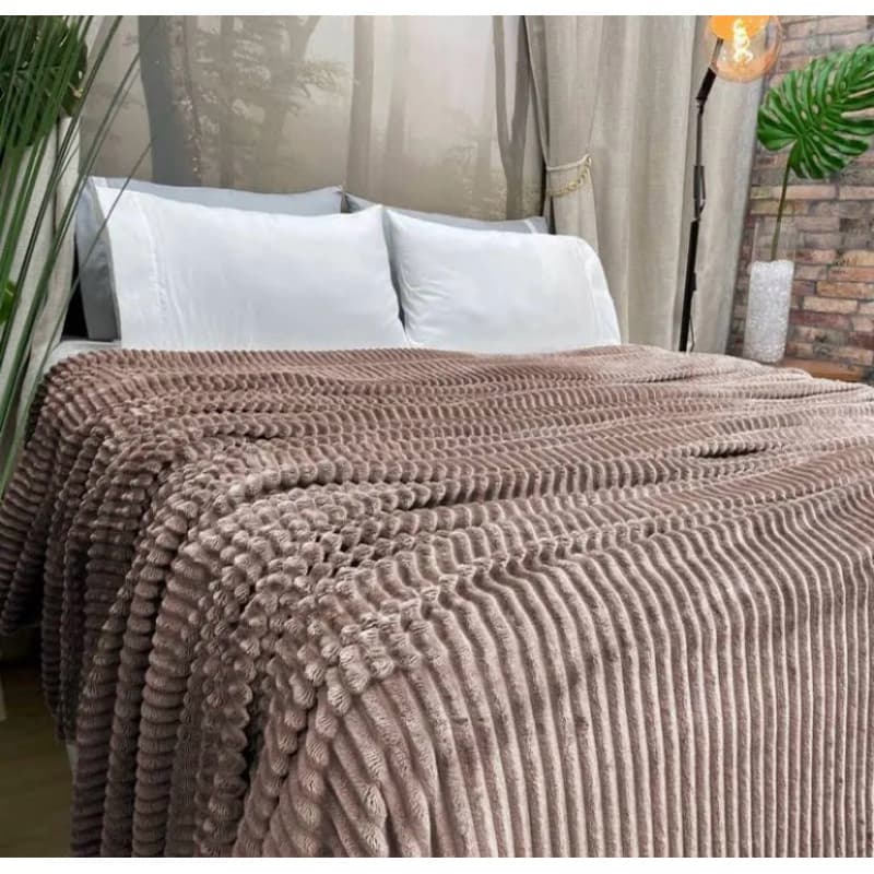 Manta Cobertor Soft Canelada 1,80x2,00 Casal  macia e agradável