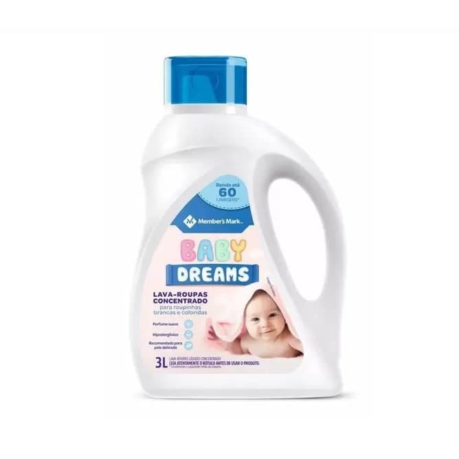Lava-Roupas Concentrado Baby Dreams Member's Mark Galão 3l - OLA