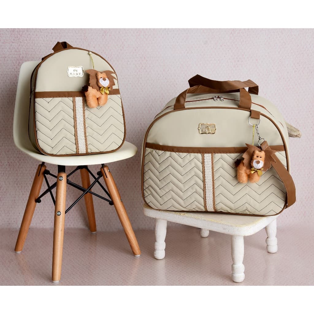 Kit Bolsa de Bebê 2 peças Mala Maternidade e Mochila de Passeio