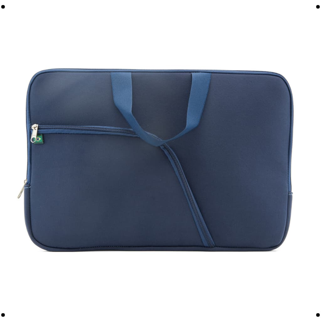 Pasta Notebook C/Bolso Azul Capa Case Impermeável Resistente Com Alça Para Trabalho Impermeável