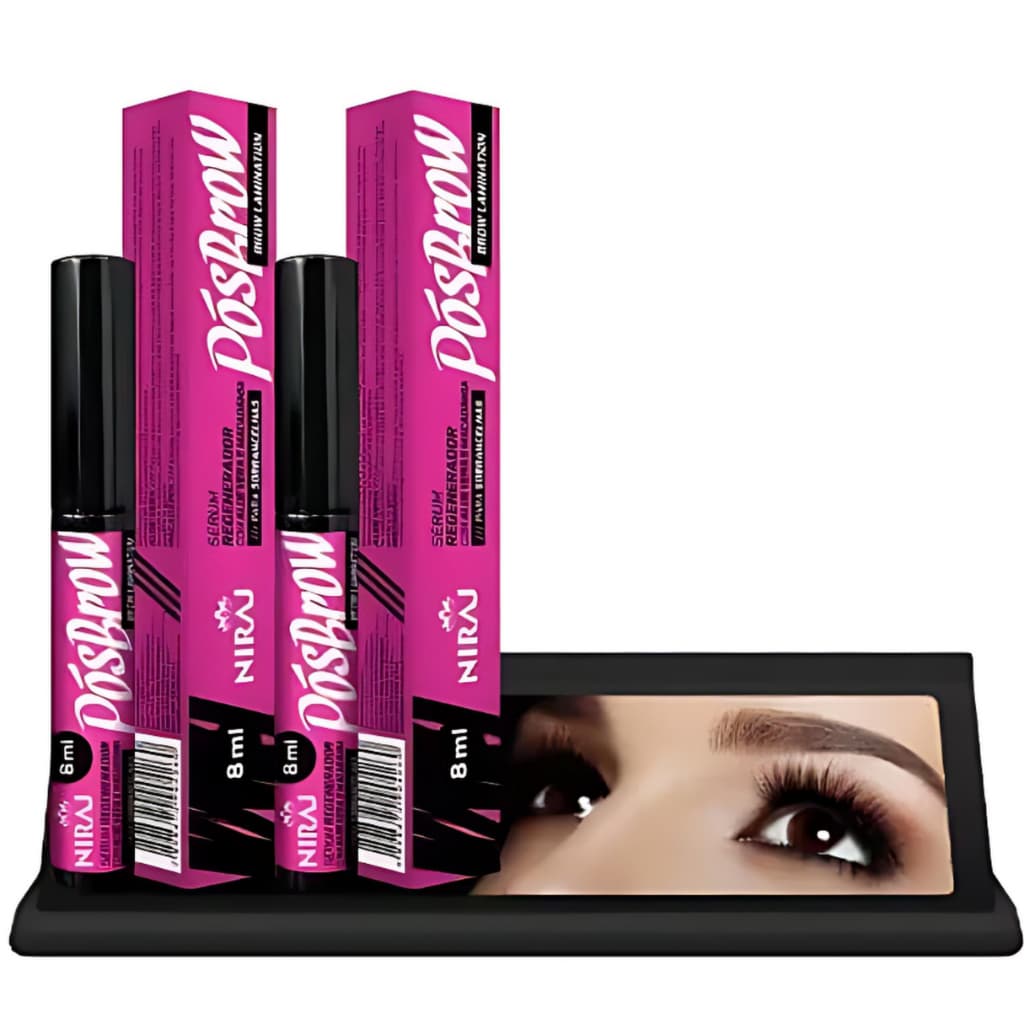 Sérum Pós Brow Niraj Regenerador 8ml Rosa Com Aloe Vera e Macadâmia