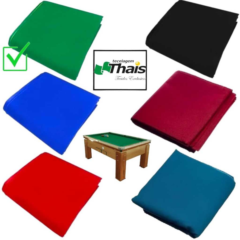 1,15 metros X 1,85m Pano Tecido de Sinuca Mesa Bilhar Forro Snooker Thaís Acrílico Carteado Corte