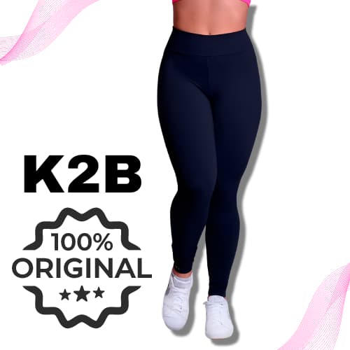 Calça Legging K2B Original Feminina Tecido Grosso Cos Alto Não Fica Transparente FIDELMA Promoção Leg Academia Fitness