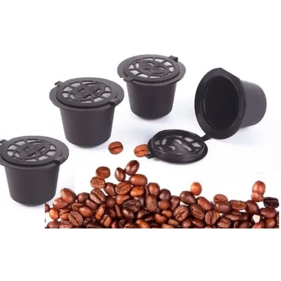 4/5/6x Cápsula de Café Reutilizável Recarregável para Nespresso