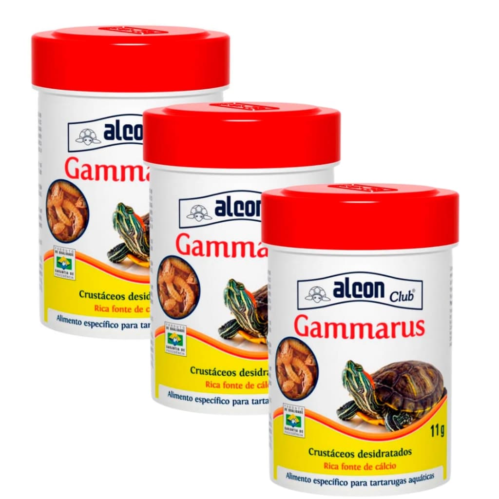 Alimento Alcon Club Gammarus 11g - Kit com 3 - Ração