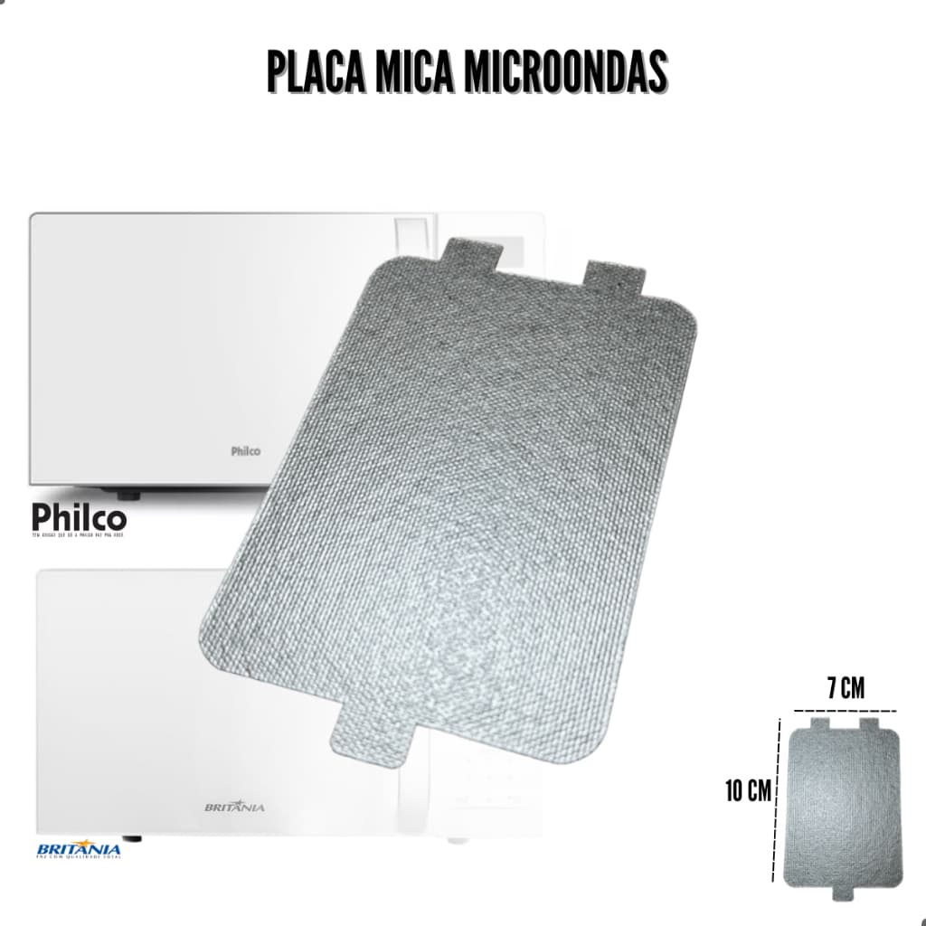 Placa de Mica Para Micro-ondas Philco Pmo23 Britânia Bmo23