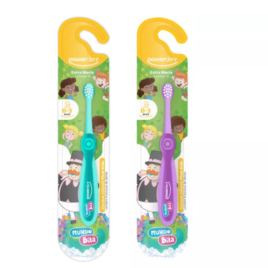 Escova de dente infantil mundo bita kit com 2 Un (2722)