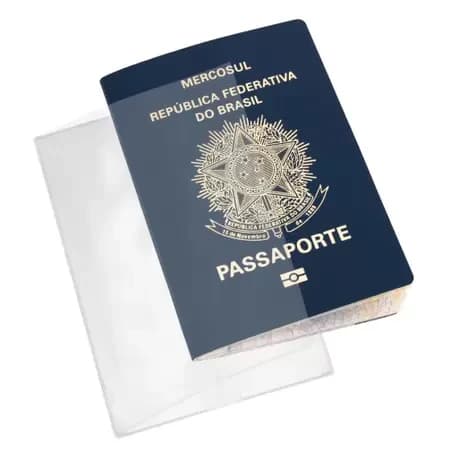 kit 5 Capa Passaporte na cor transparente em PVC