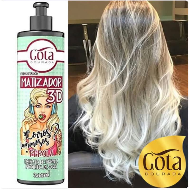 Matizador Condicionador 3D Pérola Gota Dourada 120ml