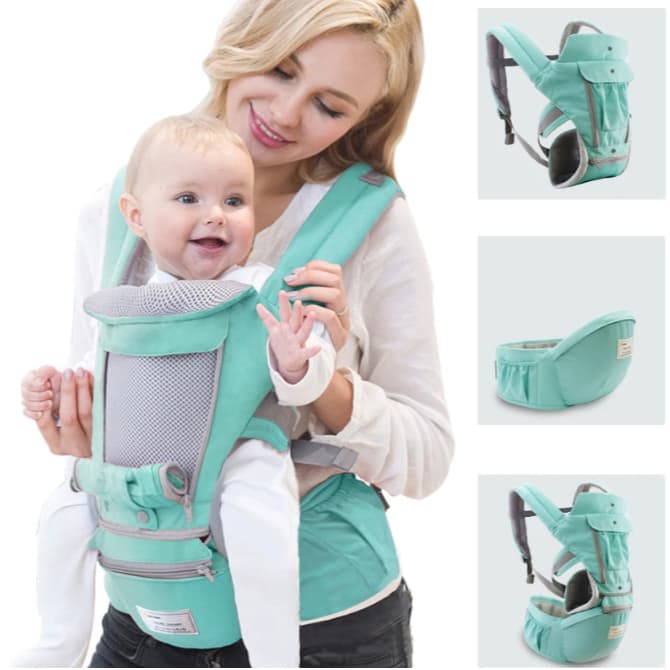 Bolsa Canguru Ergonômico Bebê Mochila Mamãe 12 Posições 3 Em 1