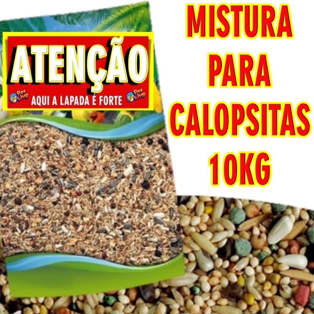 10 KG MISTURA PARA CALOPSITAS, PERIQUITOS E AGAPORNIS 10KG - BICO DE OURO