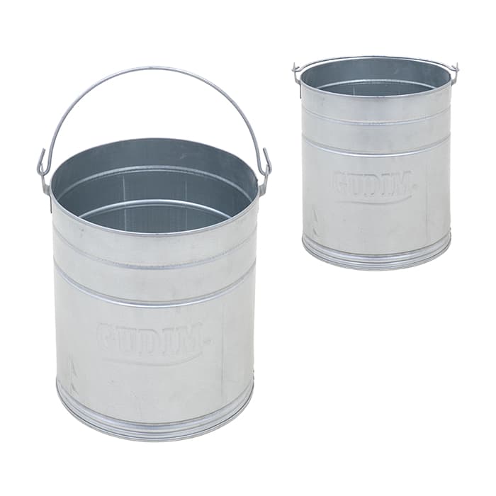 Balde Caçamba Multiuso 10 Litros em Aço Galvanizado – Construção Civil Gudim