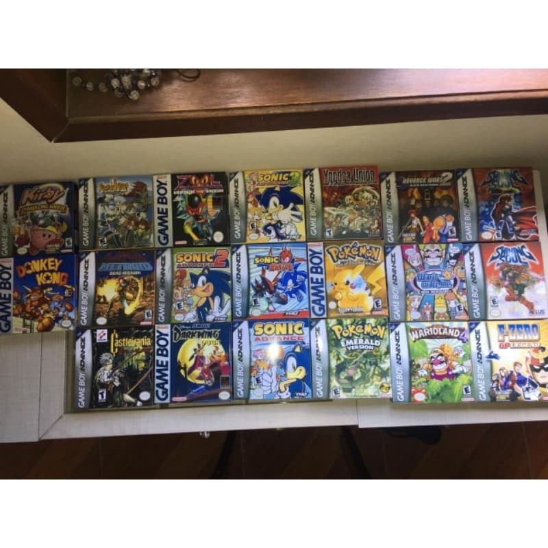 10 caixas repro com berço para gameboy