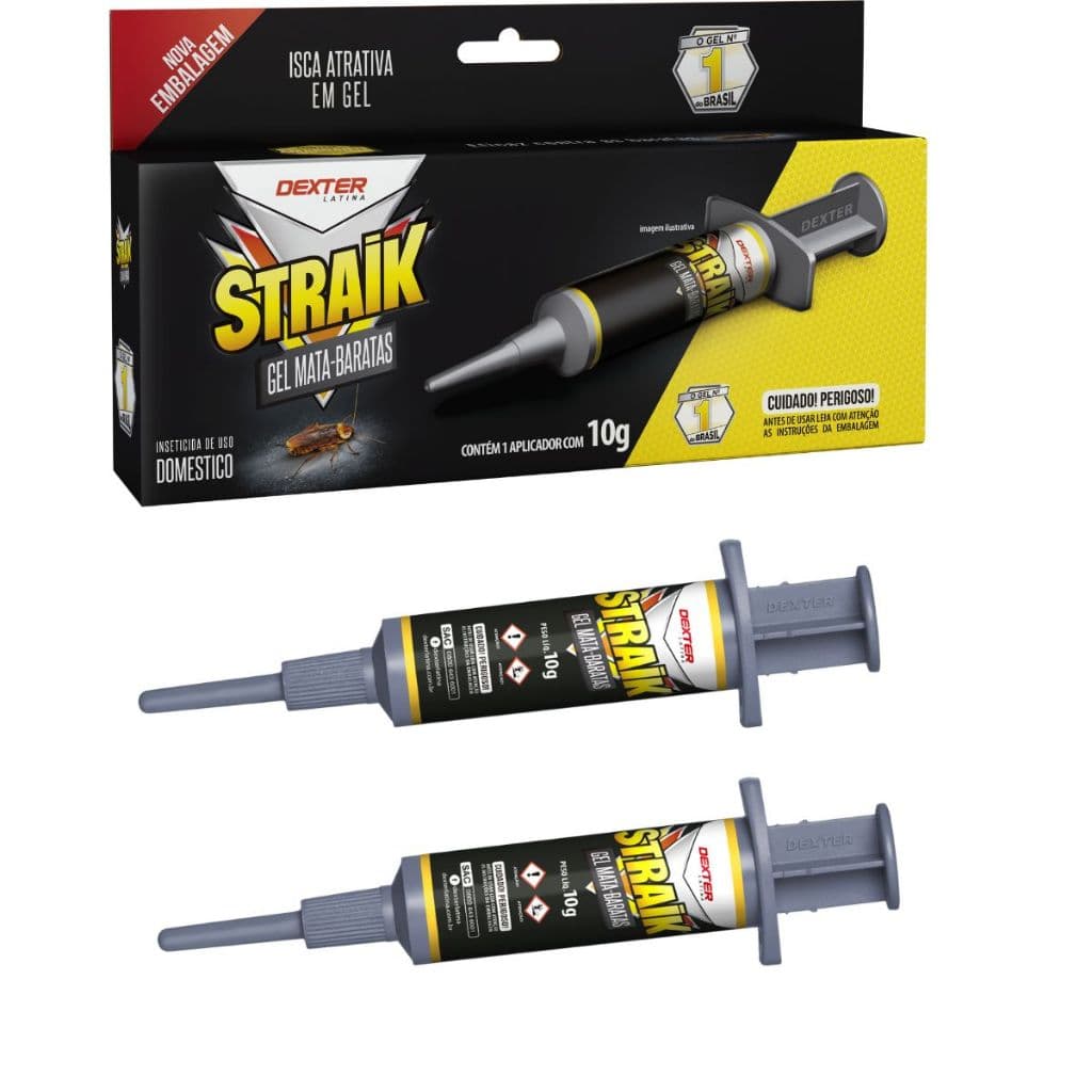 Até 6 Gel Straik elimina e mata Baratas Produto Brasileiro Aprovado Pela ANVISA
