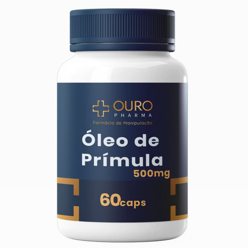 Óleo de Prímula 500mg 100% Natural 60 Cápsulas