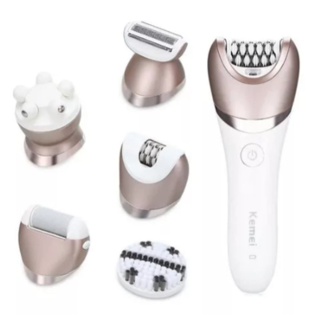Aparelho Beleza Feminina Depilador Elétrico 5 Em 1 Km8001 Cor Rosa 110V/220V