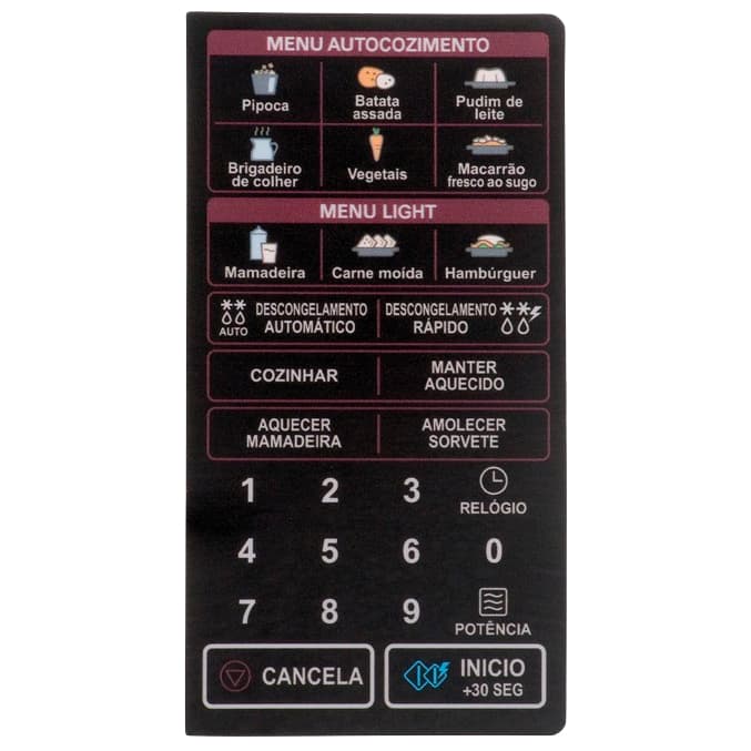 TECLADO MEMBRANA MICROONDAS MS 3047 G 13 TRILHAS