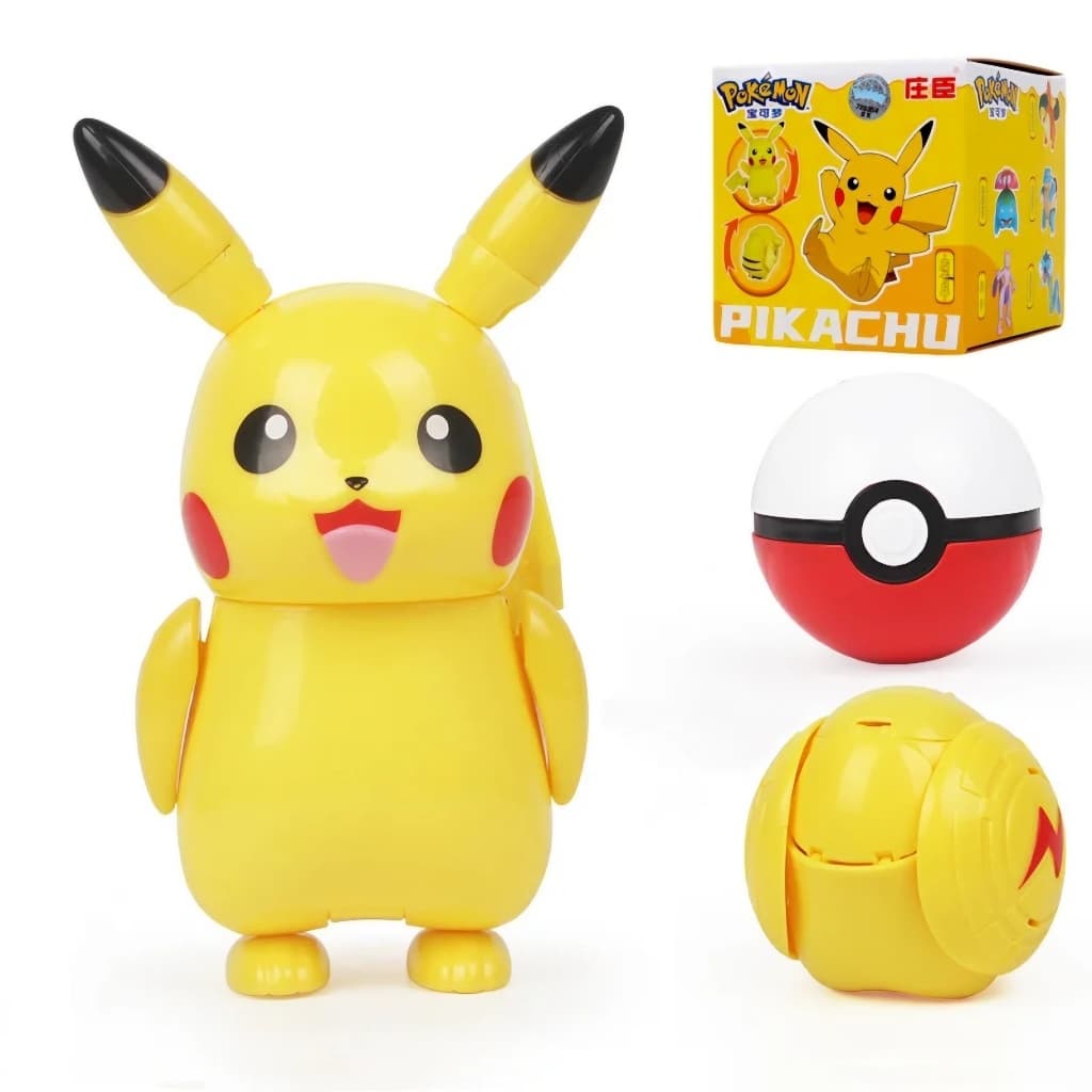 Brinquedo Pokemon Pikachu Com Pokebola 12 Cm