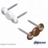 Grampo Miguelao com prego galvanizado Pacote com 15 unidades Branco ou Marrom