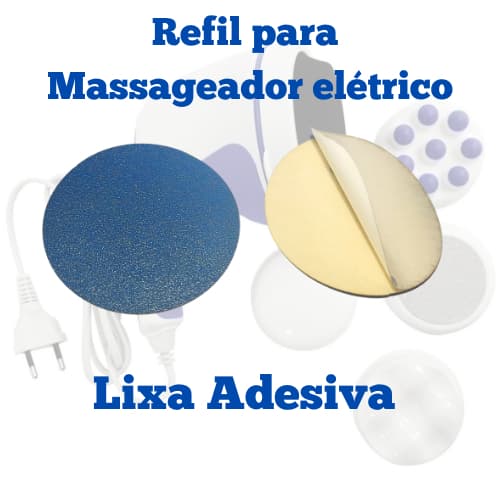 Refil Lixa Adesiva para massageador elétrico 10 Unidades 5,5cm diametro Ekamant