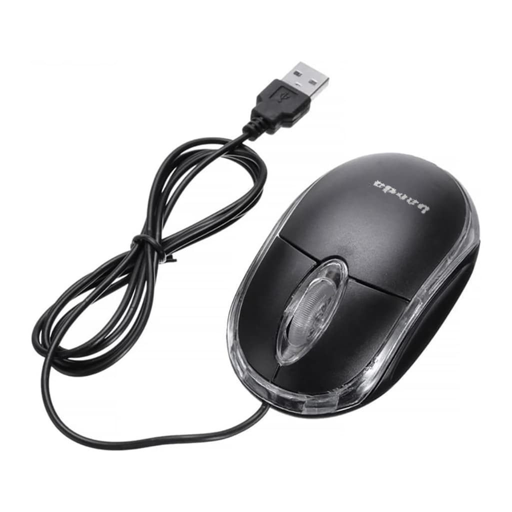 Mouse USB óptico 1000 dpi com led mini Preto com Fio Notebook Computador ENVIO IMEDIATO