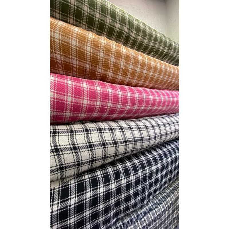 Tecido Tweed Xadrez Paris Encorpado 1,50M de Largura x 1M 2M 3M 4M