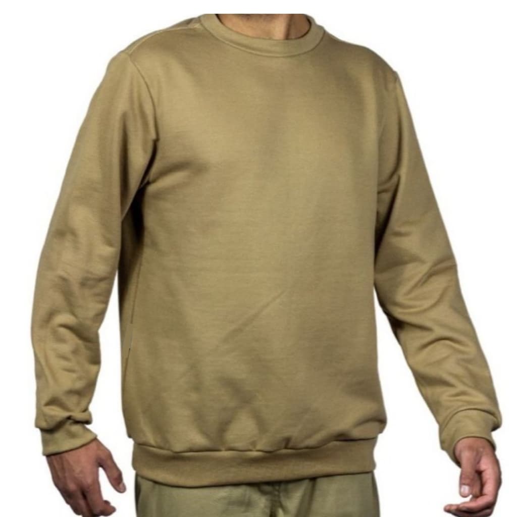 Moletom careca Gola redonda Caqui CDP Boa Qualidade