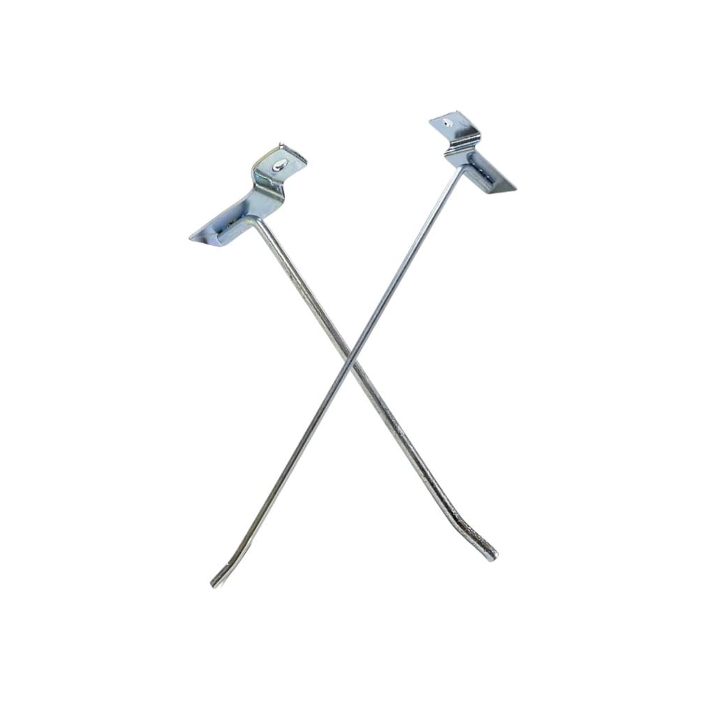 Kit De 50 Ganchos Expositores Prata Para Paineis Canaletados Lojas - Todos Os Tamanhos