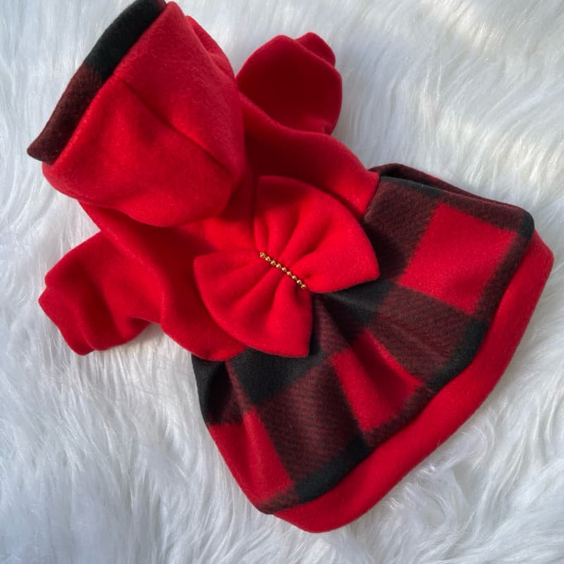 Vestido para pet Roupinha pet inverno porte pequeno pincher shithu