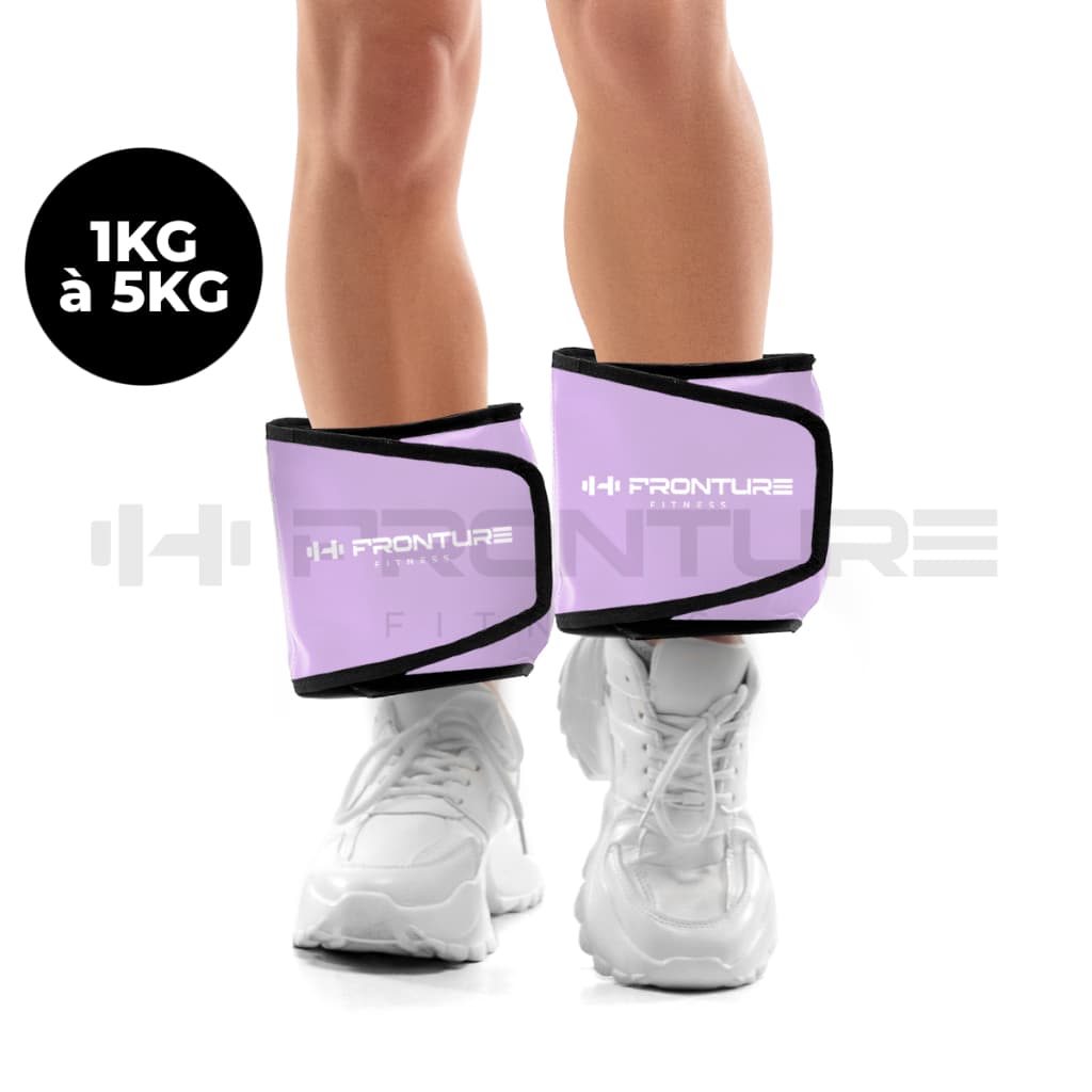 PAR Caneleira de Peso Ajustável 1kg-5kg treinos de Força e Resistência Fitness e Musculação LILÁS
