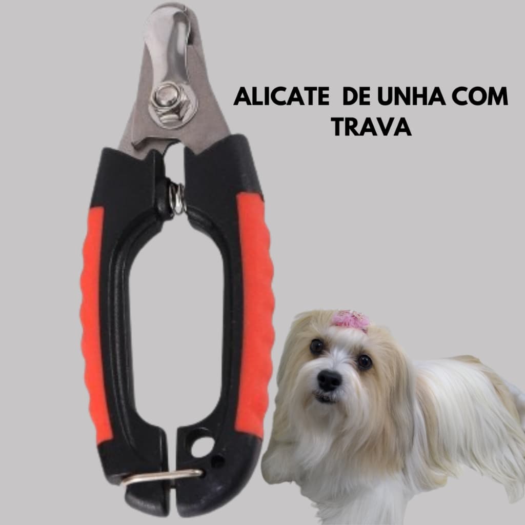 Tesoura Alicate Cortador de Unha Com Trava Cachorro Gatos Roedores Pets