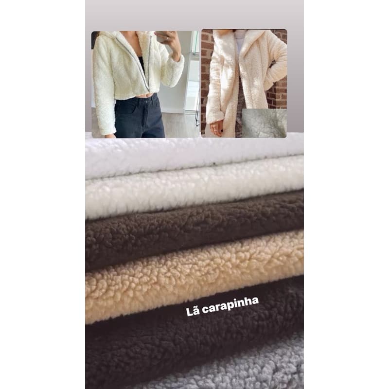 Tecido Lã carapinha - Pele de Carneiro - Sherpa (1m x 1,60m) promoção