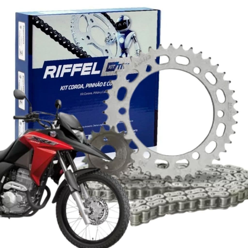 Kit Relacao Tracao Transmissao Honda Xre 300 2010 a 2024 Original Riffel